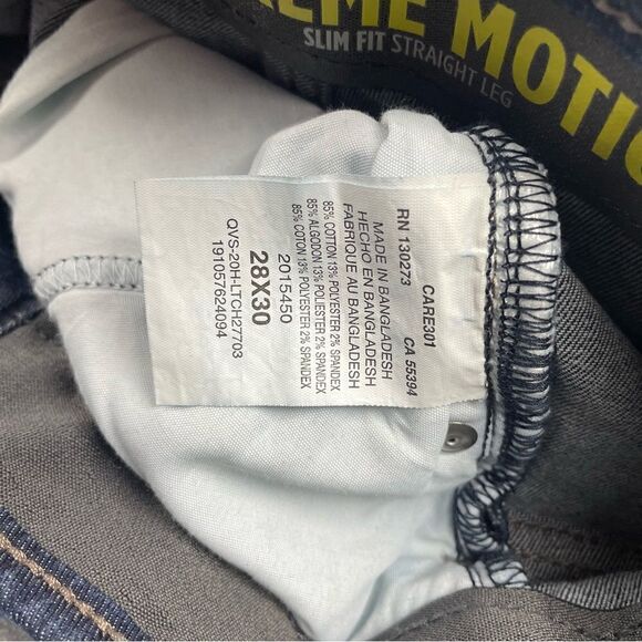 Lee Extreme Motion Slim Fit Straight Leg Dark Denim Jeans Men’s Size 28x30 - Picture 9 of 10